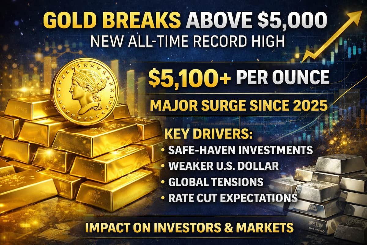 Gold Breaks Historic Threshold Above $5,000