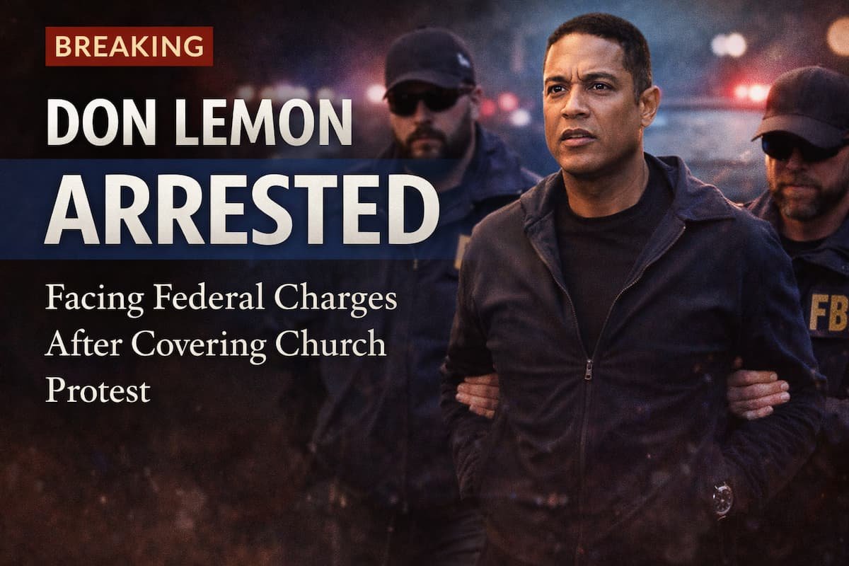 Don Lemon Arrested and Faces Federal Charges After Covering Church Protest